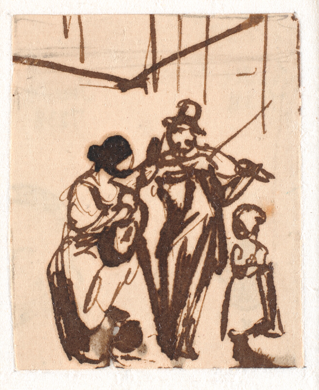 Wilhelm Marstrand, Gademusikanter. Meget lille skitse