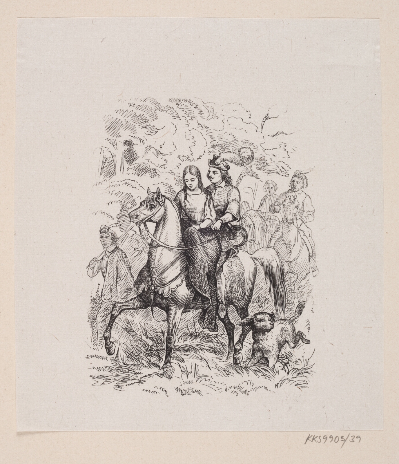 H.P. Hansen, Illustration til "De vilde Svaner" i H.C. Andersen, "Eventyr og Historier", Bind 1