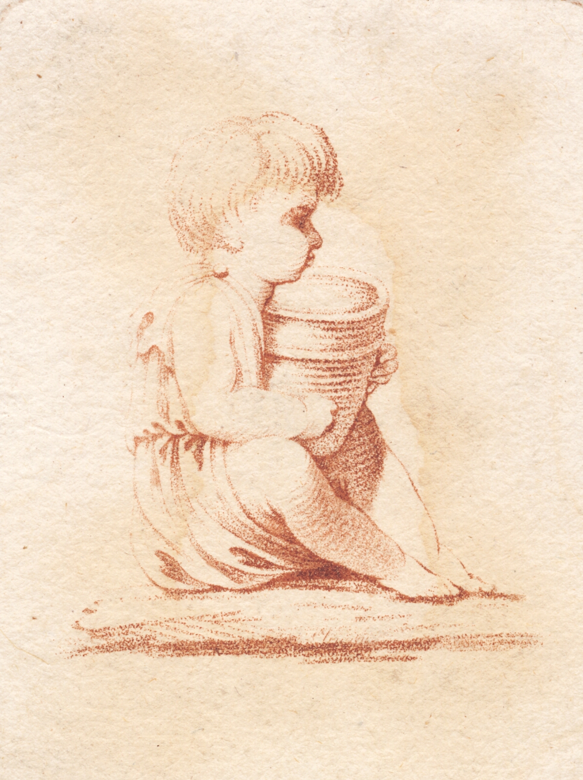 J.F. Clemens, En lille siddende dreng