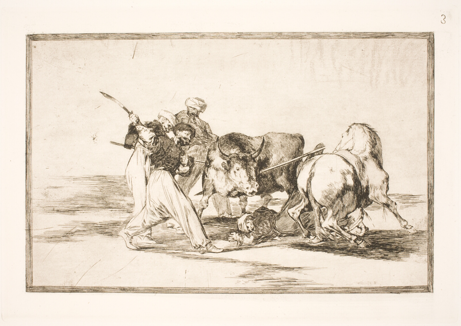 Francisco de Goya, De maurere, som slog sig ned i Spanien og opgav Koranens overtro, tilegnede sig denne kunst at jage og spidde en tyr på sletten