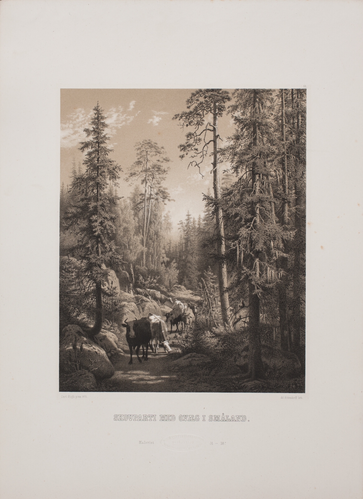 Adolph Kittendorff, Skovparti med Kvæg i Småland