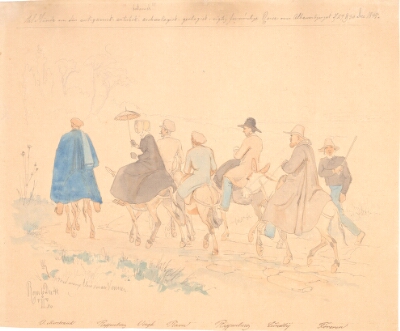 Danske rejsende på udflugt, Lundbye, Johan Thomas, 1845