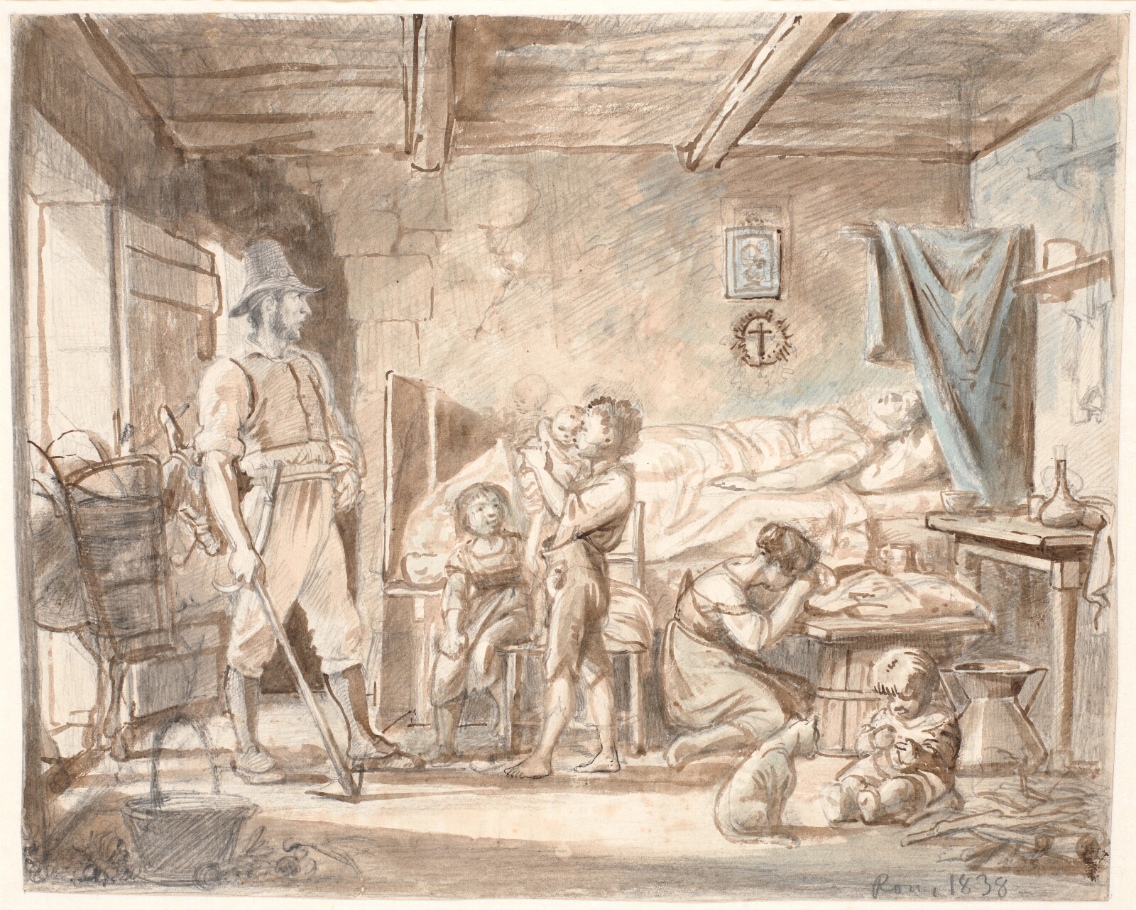 Wilhelm Marstrand, Hjemkomsten til de moderløse