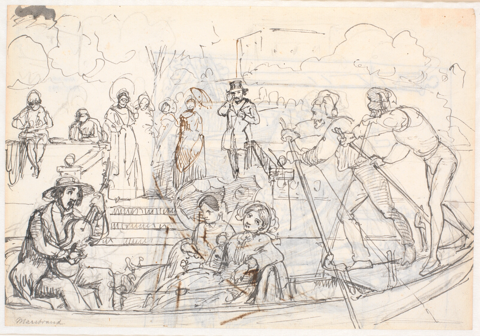 Wilhelm Marstrand, Gondolscene fra Venedig