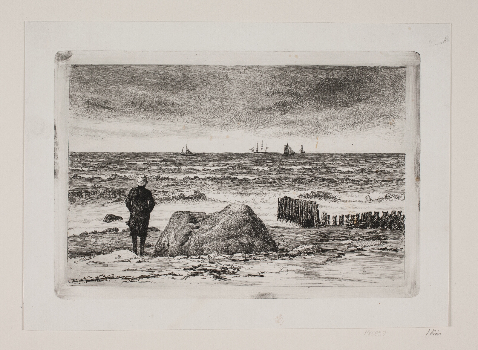 Carl Bloch, Blæsevejr. Søstykke