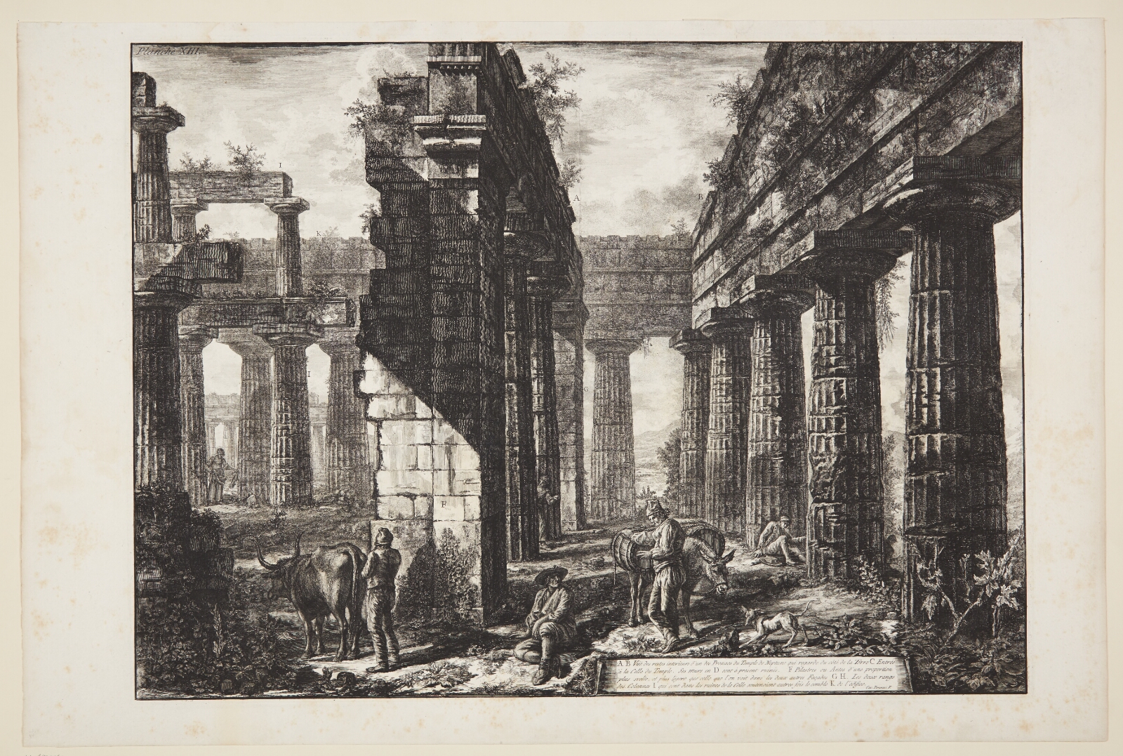 Giovanni Battista Piranesi, Det indre af ruinerne af en af pronaoi til Neptun-templet [...]