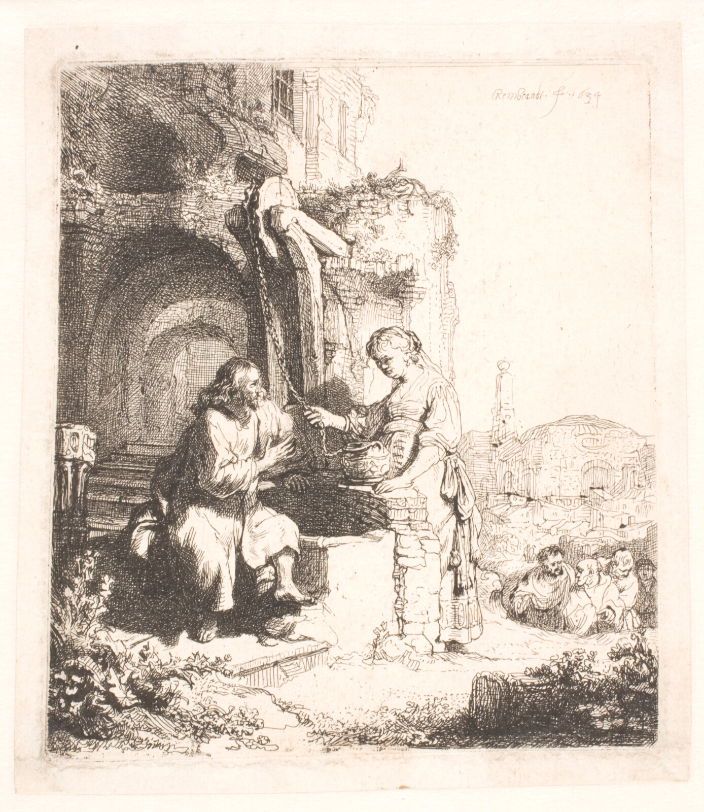Rembrandt van Rijn, Kristus og den samaritanske kvinde ved brønden. Blandt ruiner