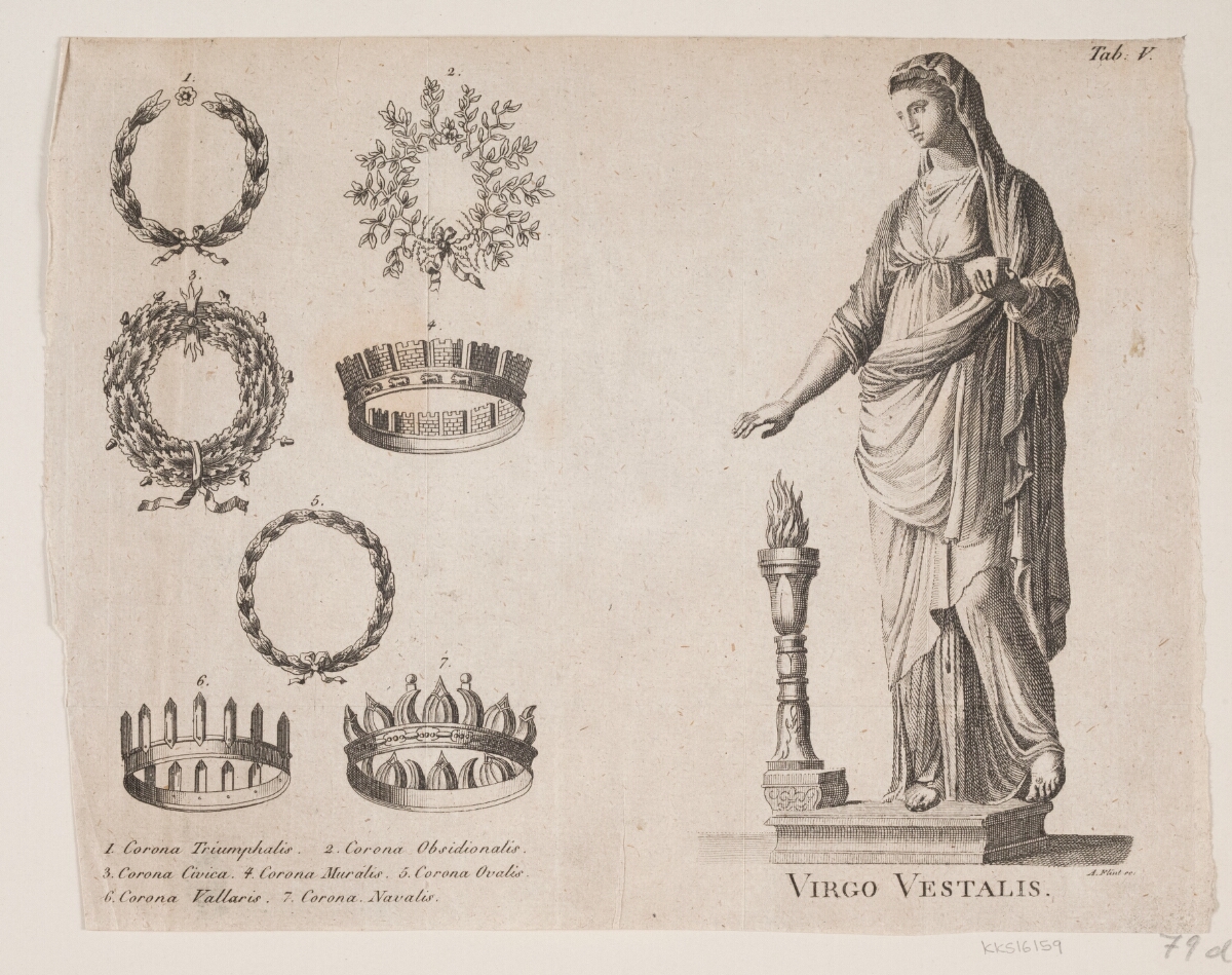 Corona Triumphalis og Virgo Vestalis, 1767 – 1824, Andreas Flint | SMK Open