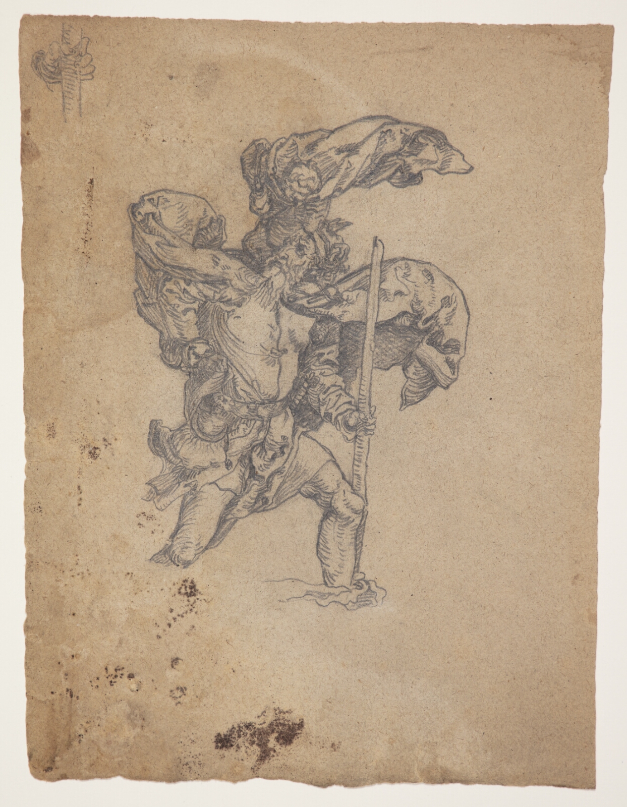 J.A. Jerichau (II), Studie efter Dürer: Den Hellige Christoforus I