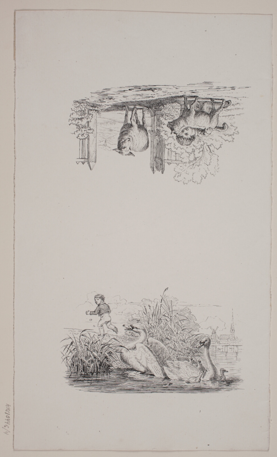 Otto Speckter, To illustrationer til W. Hey, "Halvthundrede Fabler for Børn"