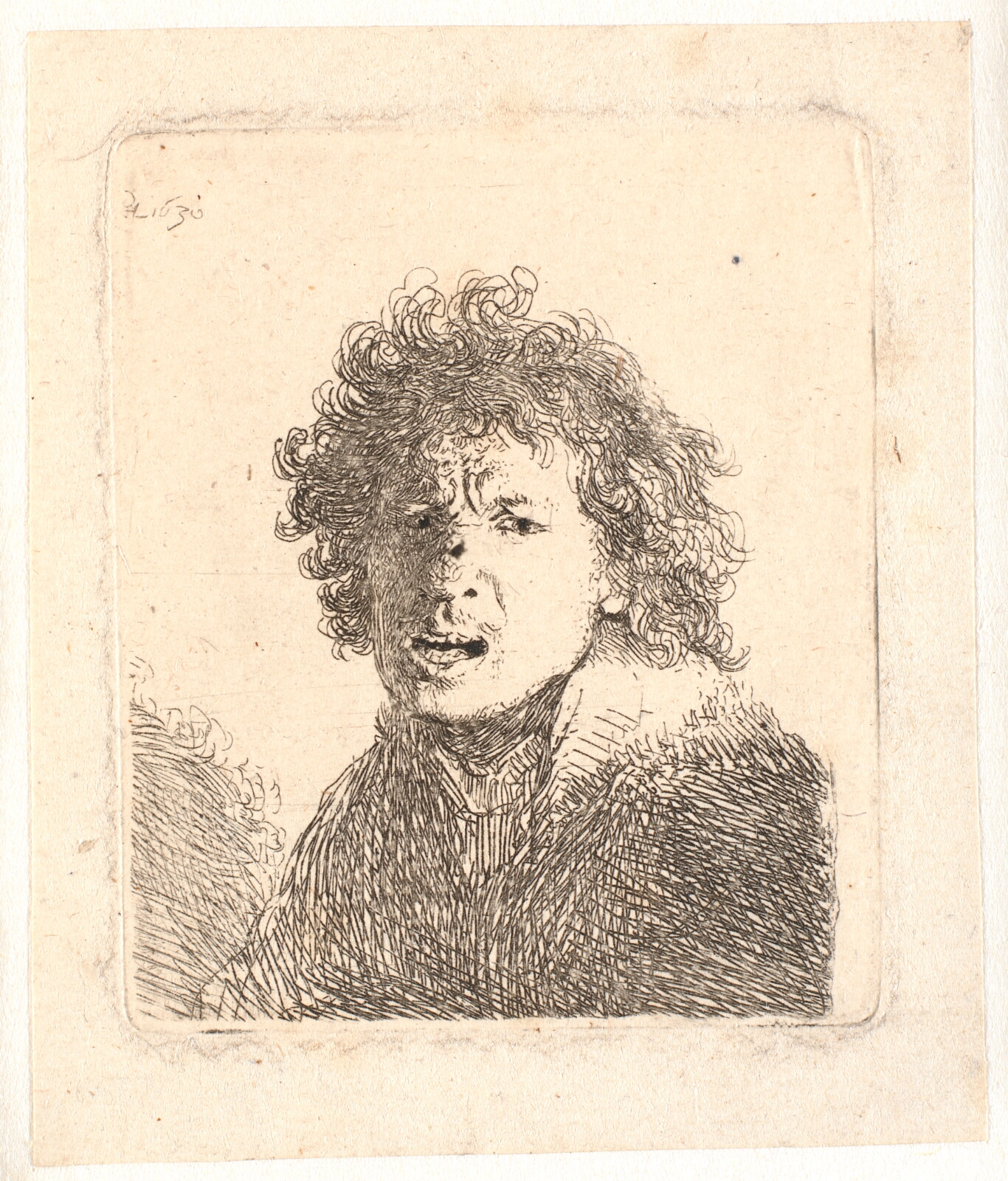 Rembrandt van Rijn, Selvportræt med åben mund
