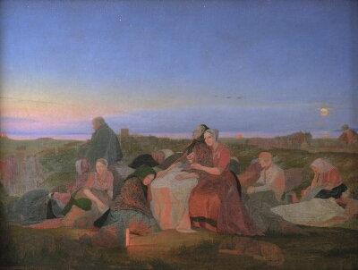 Midsummer's Eve. Sick People Asleep upon the Grave of St. Helena at Tisvilde, Sonne, Jørgen V., 1847