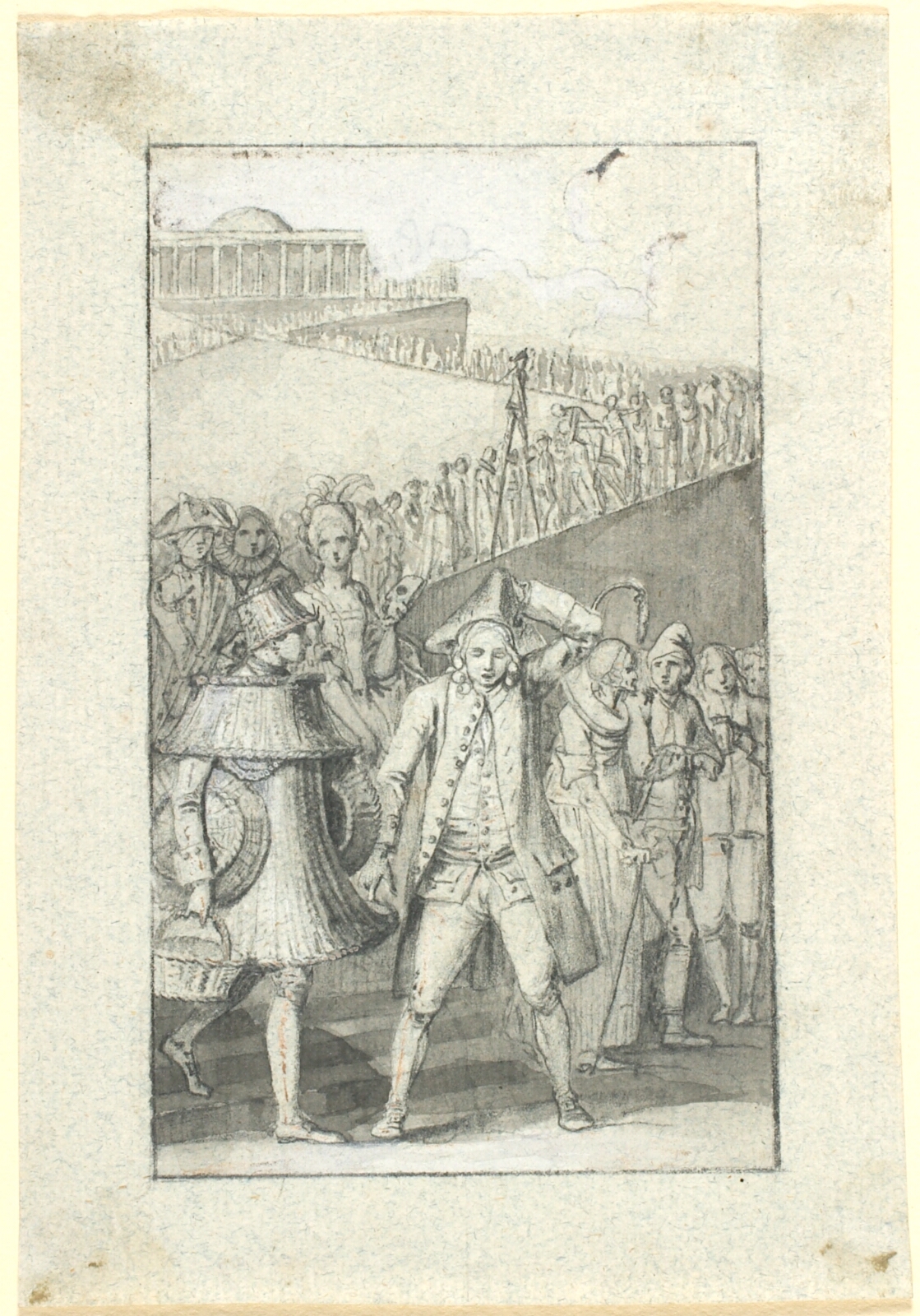 Nicolai Abildgaard, Udkast til illustration til Johs. Ewalds fortælling "Lykkens tempel. En drøm" i udgaven af hans samlede skrifter