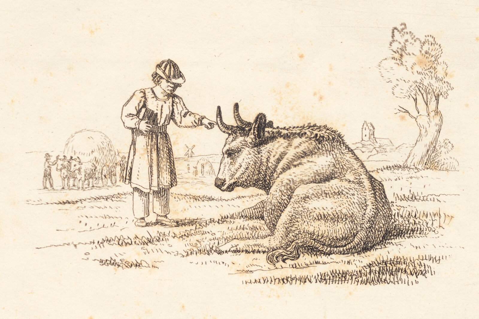 Martinus Rørbye, Illustration til "Halvhundrede Fabler for Børn" af Hey