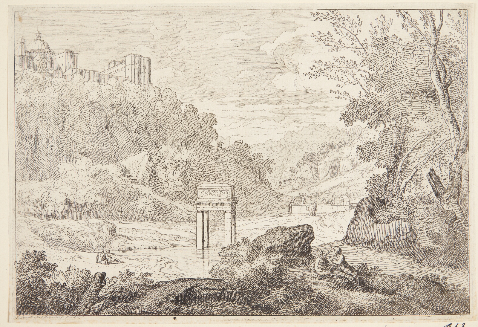 Abraham Genoels, Gravmæle i en dam