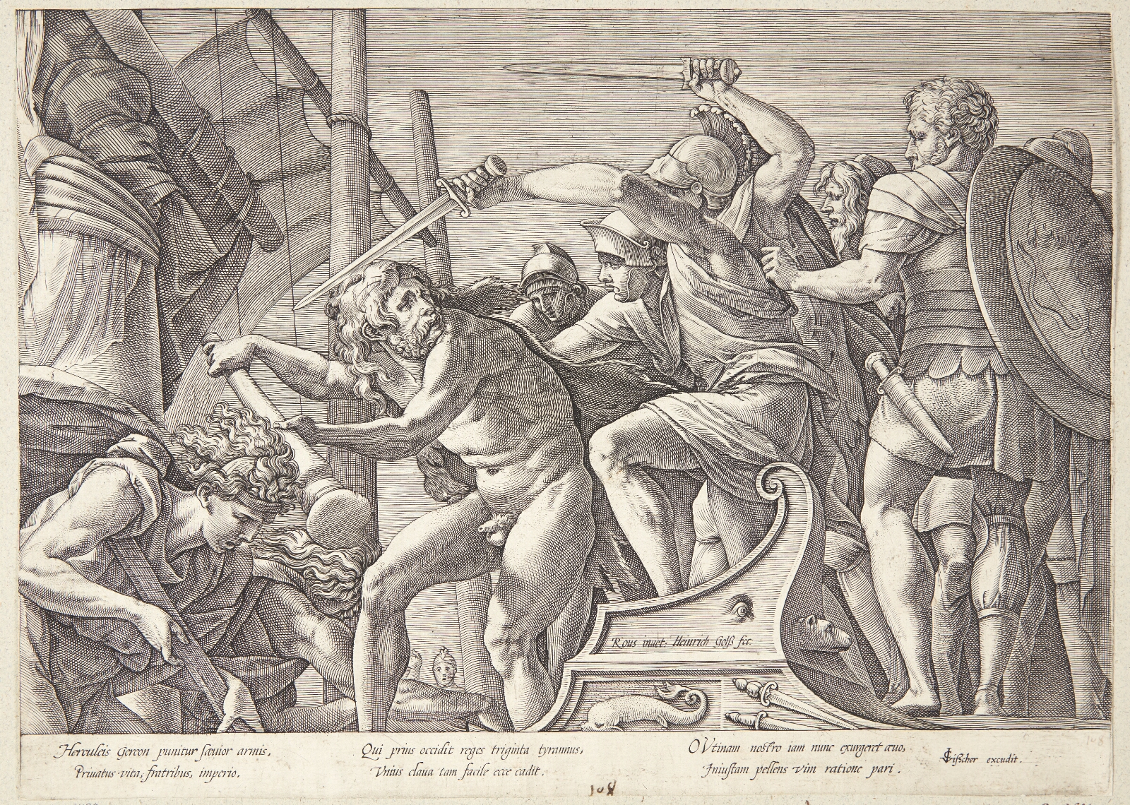 Hendrick Goltzius, Herakles kæmper mod Geryon