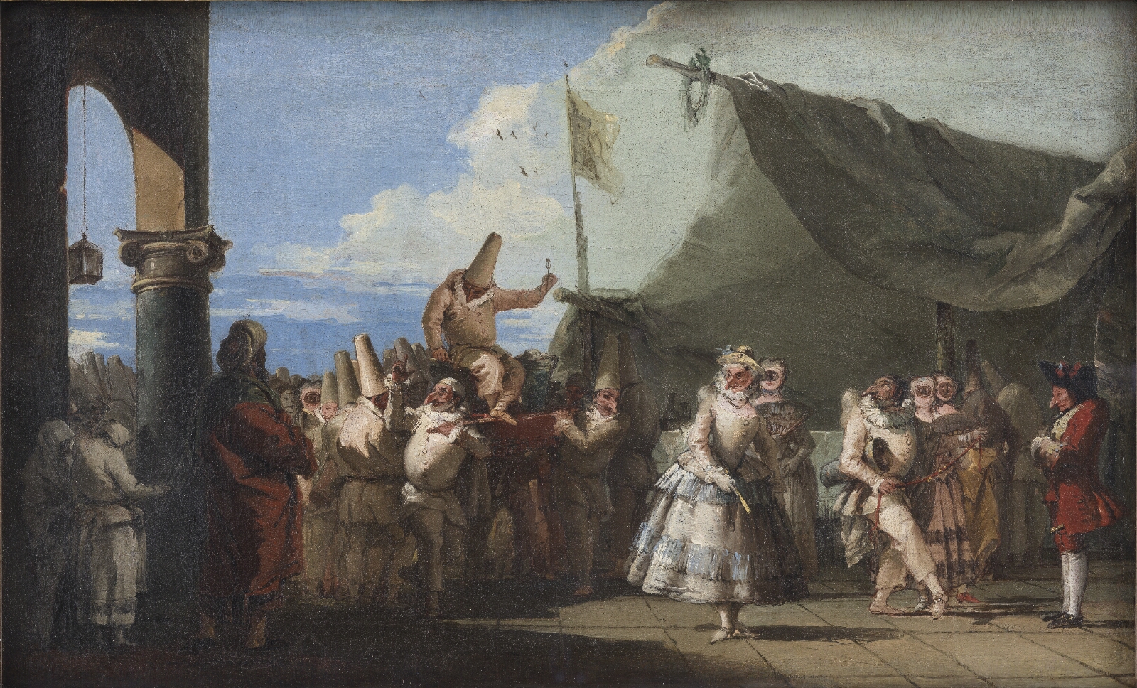 Giovanni Domenico Tiepolo, Karnevalscene. Pulcinellas triumf