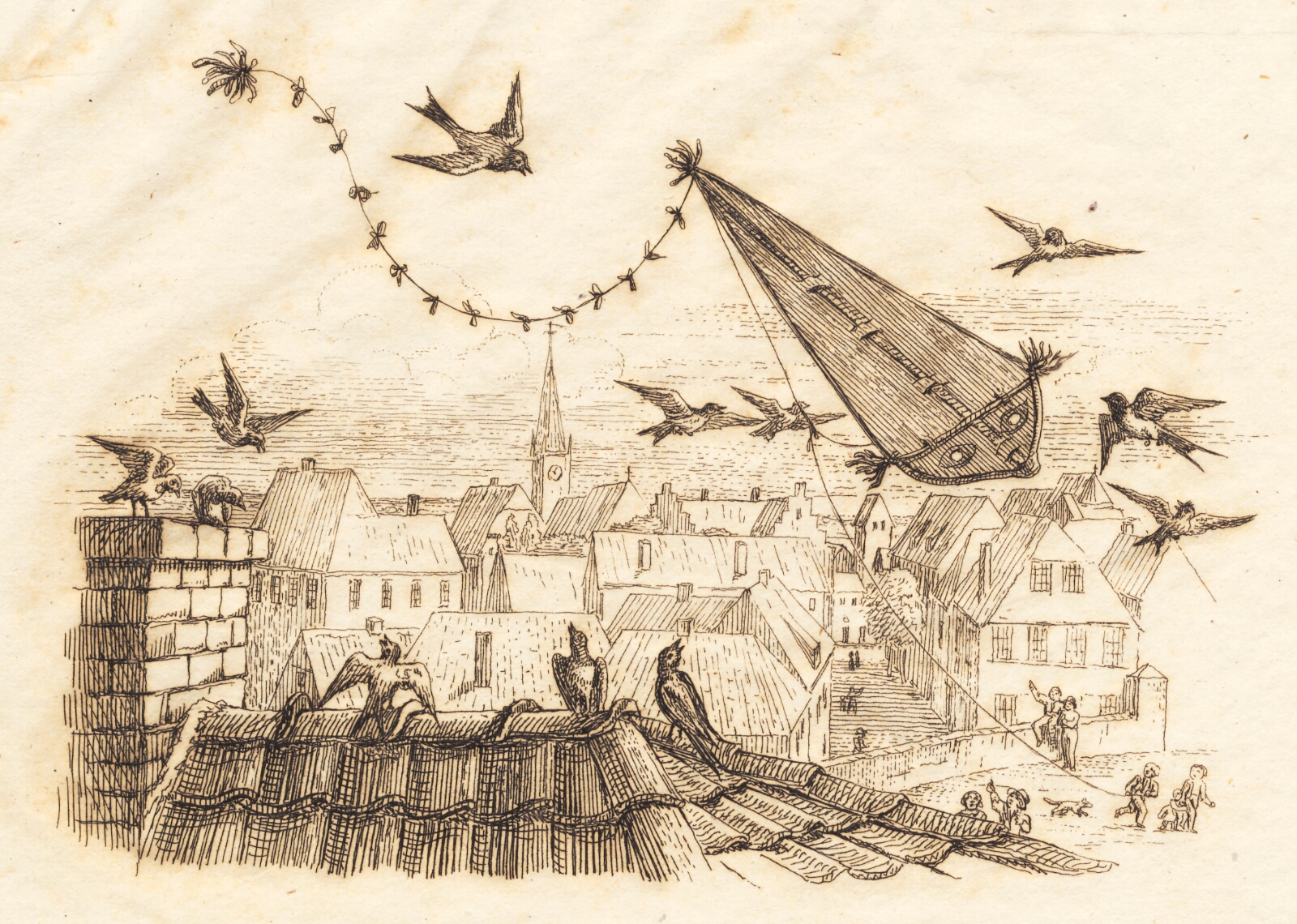 Martinus Rørbye, Illustration til "Halvhundrede Fabler for Børn" af Hey