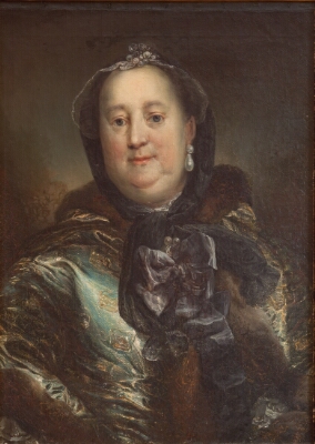 Portræt af hertuginde Antoinette Amalie af Braunschweig-Wolfenbüttel, Pilo, C.G., 1726-1793