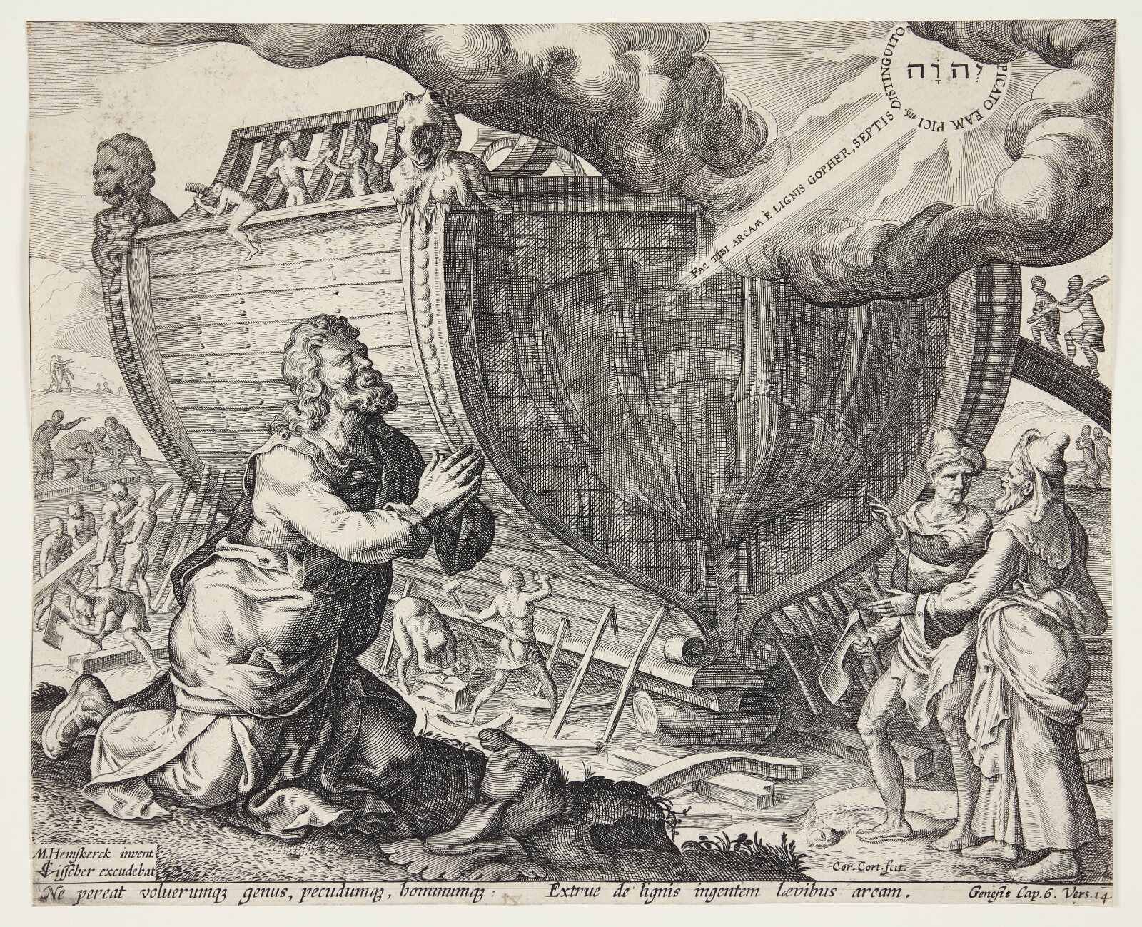 Cornelis Cort, Gud befaler Noa at bygge arken
