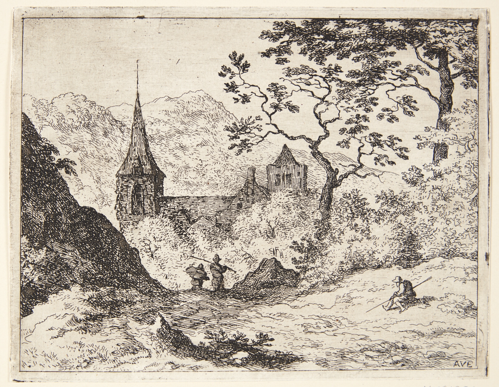 Allaert van Everdingen, En kirke i en dal