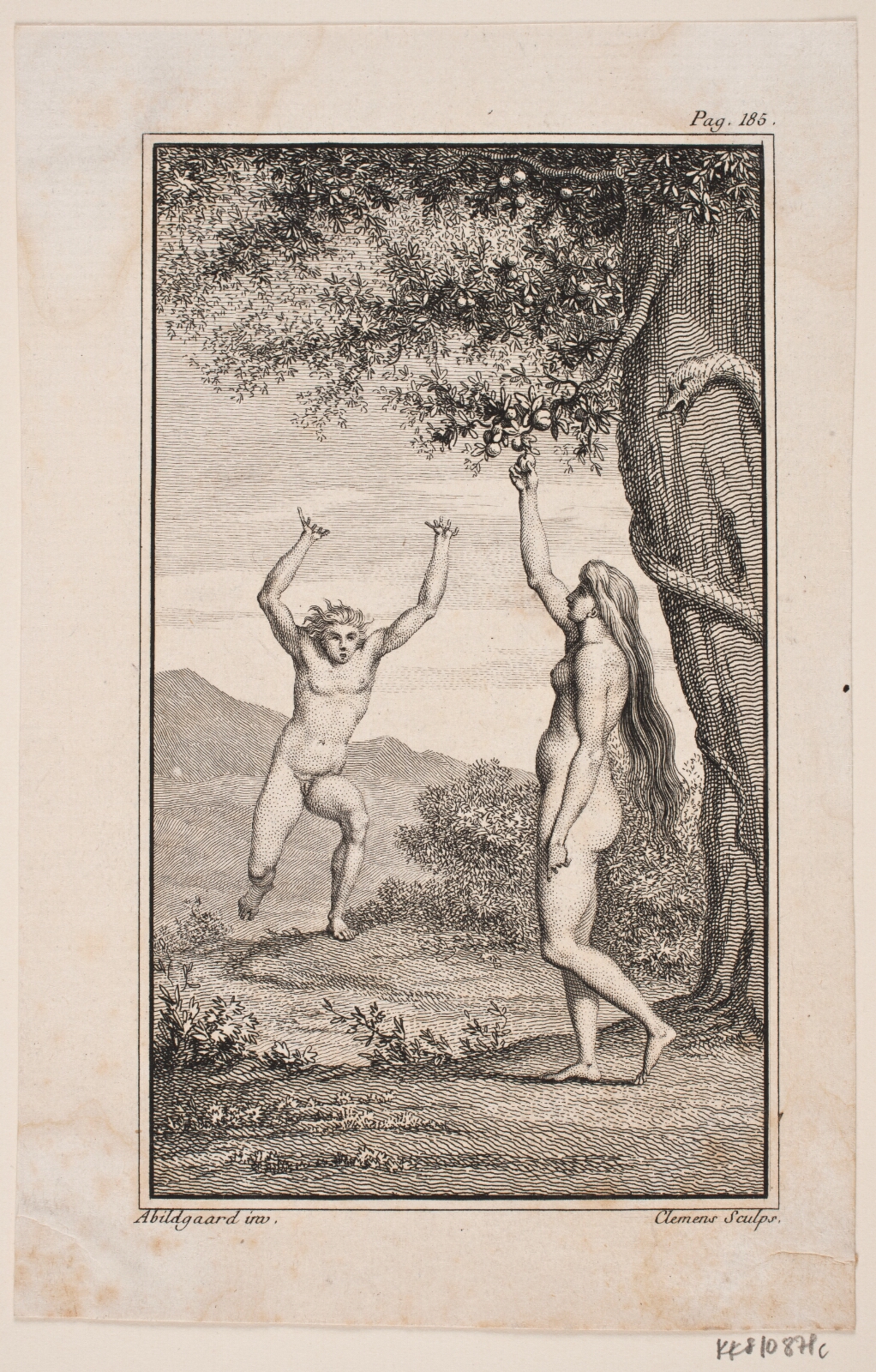 J.F. Clemens, Illustration til Johannes Ewalds "Adam og Eva" III