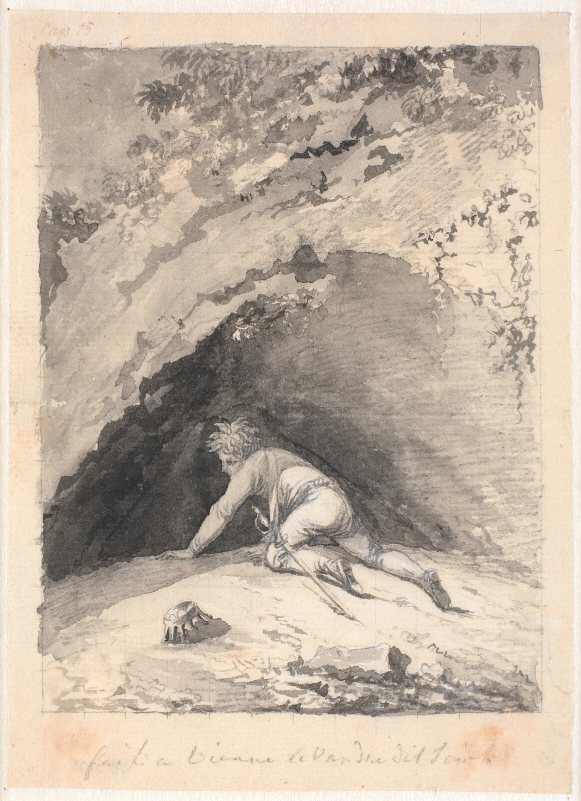 Nicolai Abildgaard, Niels Klim kryber ind i hulen