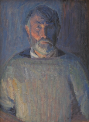 Portrait of the Artist. Lamplight, Larsen Stevns, Niels, 1918-1920