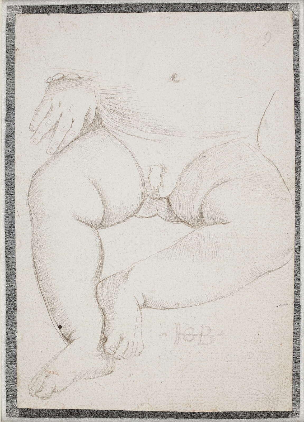 Hans Baldung Grien, Mave, skød og ben, samt en hånd (med armbånd) af en sovende smådreng