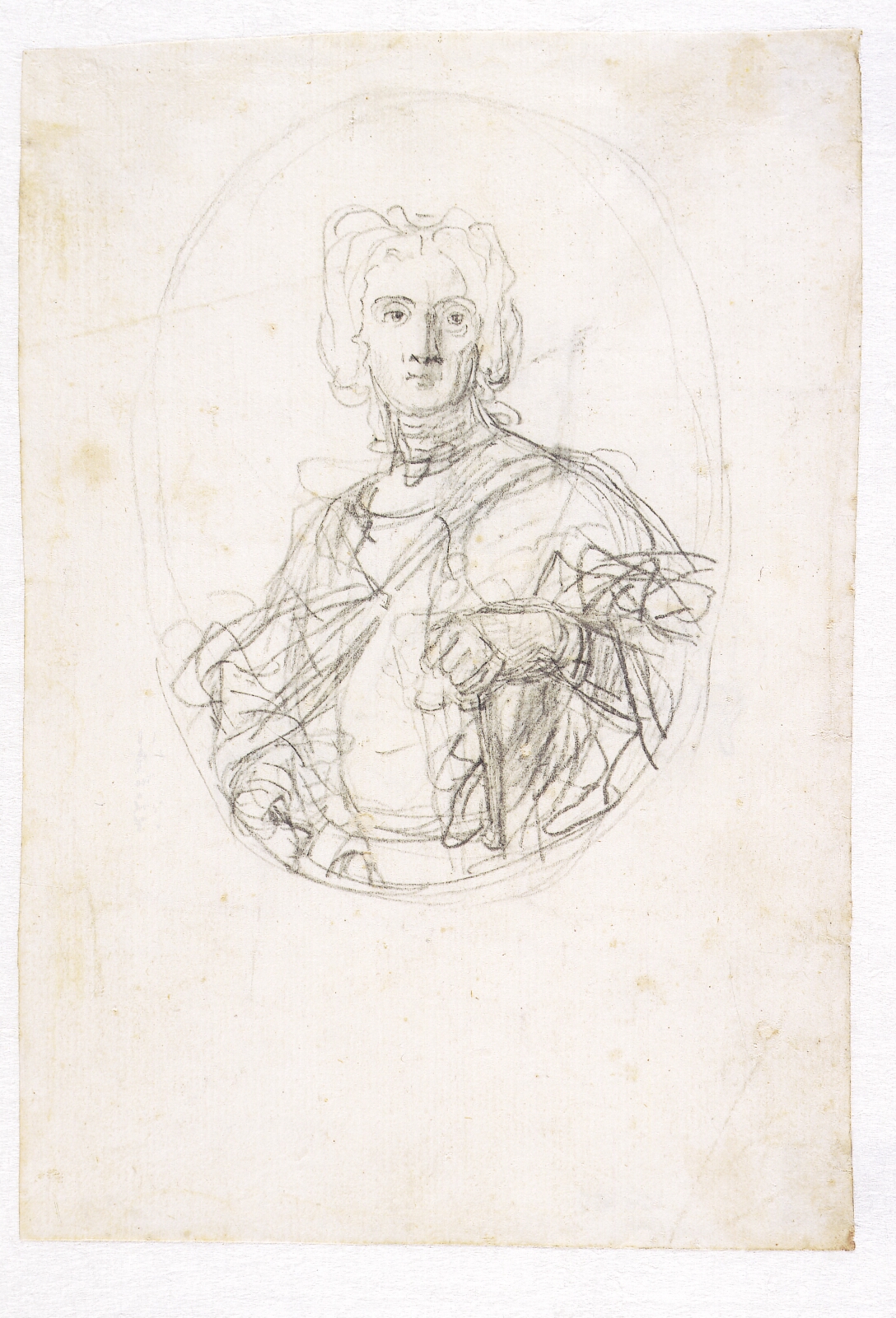 Francesco Solimena, Oval med portrættet af en mand i rustning