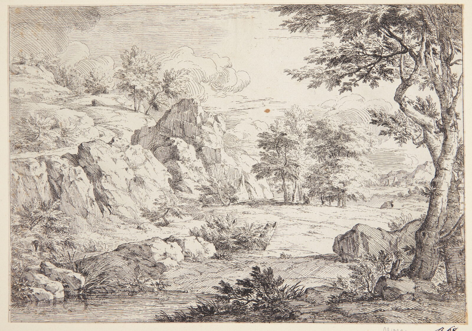 Abraham Genoels, Klippelandskab med en flod