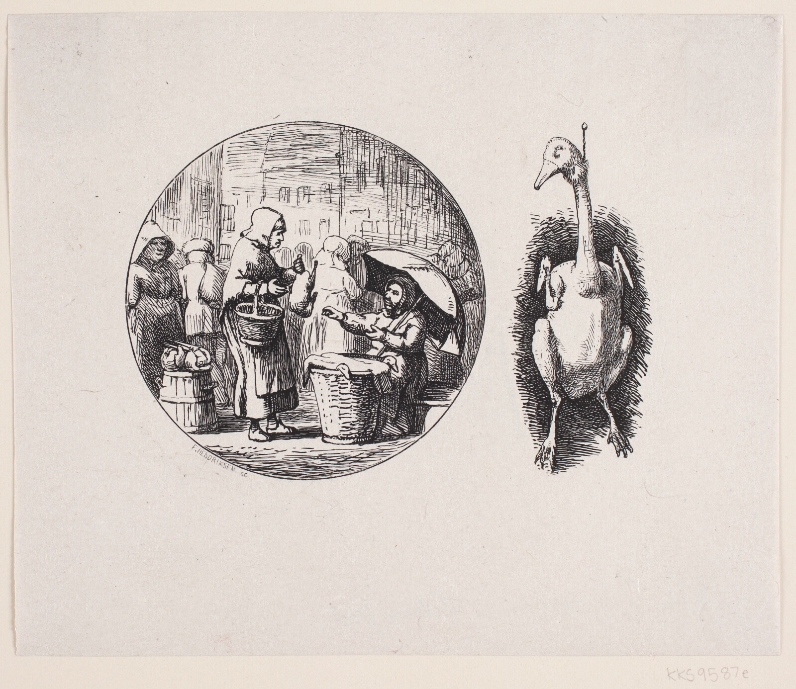 F. Hendriksen, Illustration til Johan Krohn, "Peters jul"