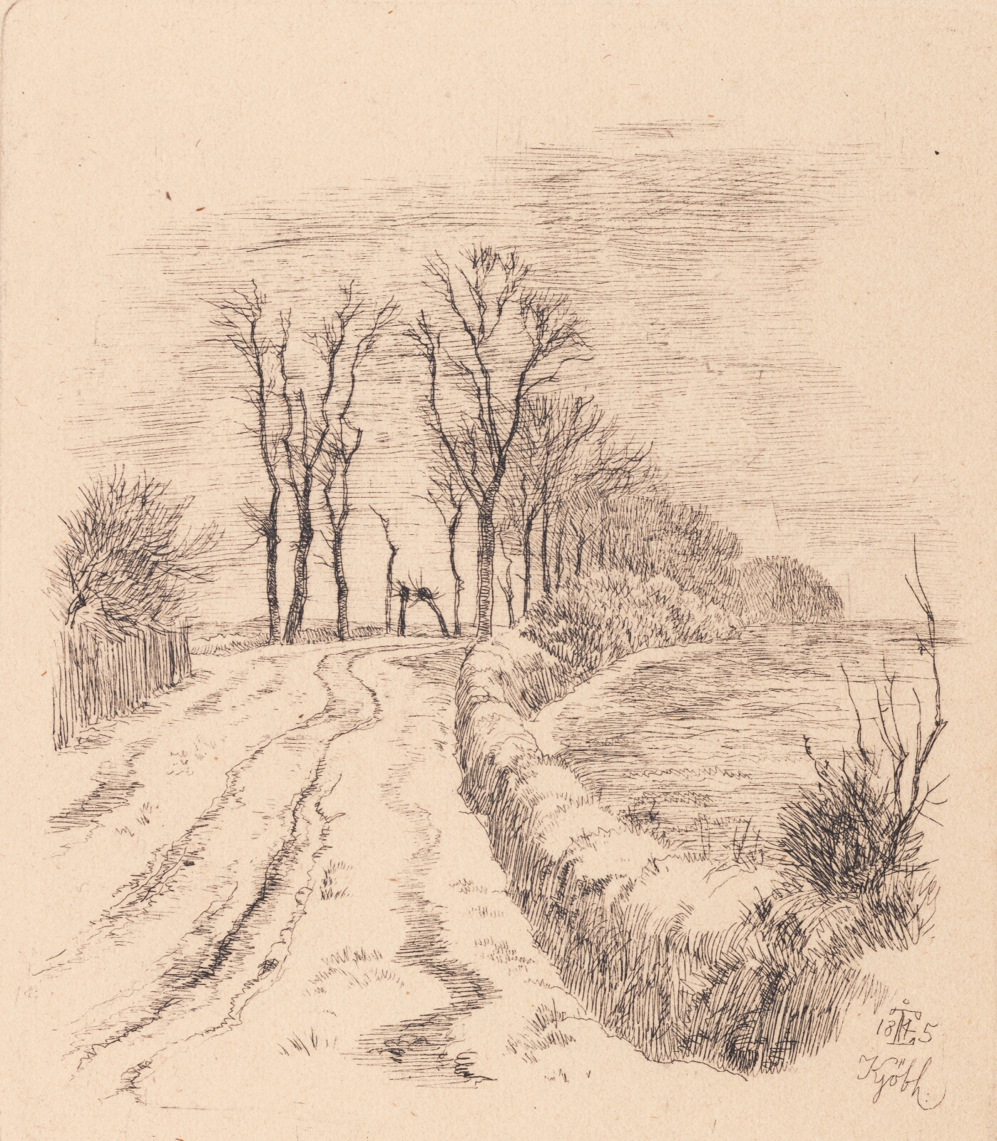Johan Thomas Lundbye, Allé ved Vallø