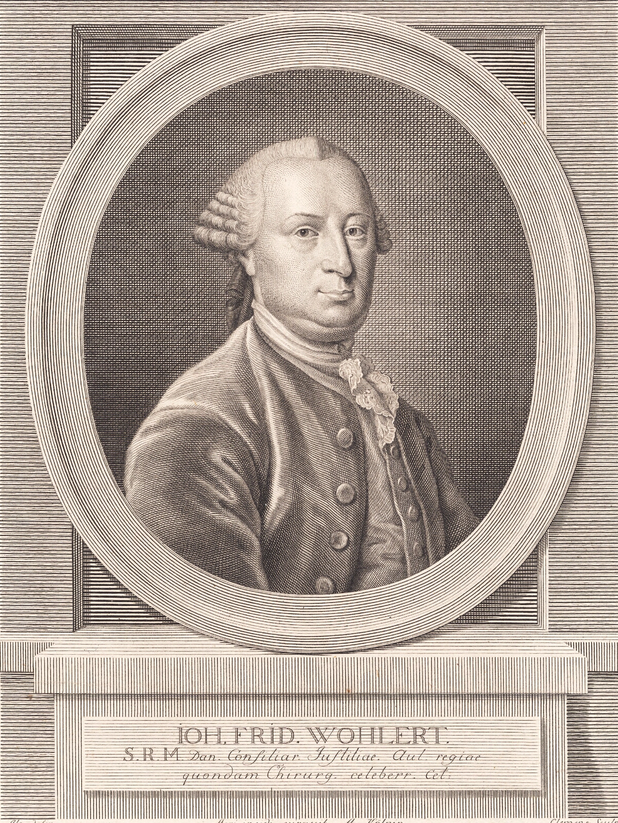 J.F. Clemens, Portræt af Hofkirurg Hans Friedrich Wohlert