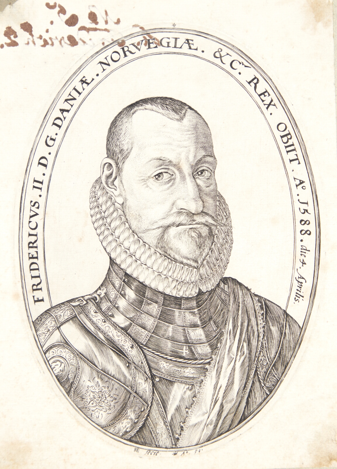 Hendrick Goltzius, Frederik II, konge af Danmark og Norge