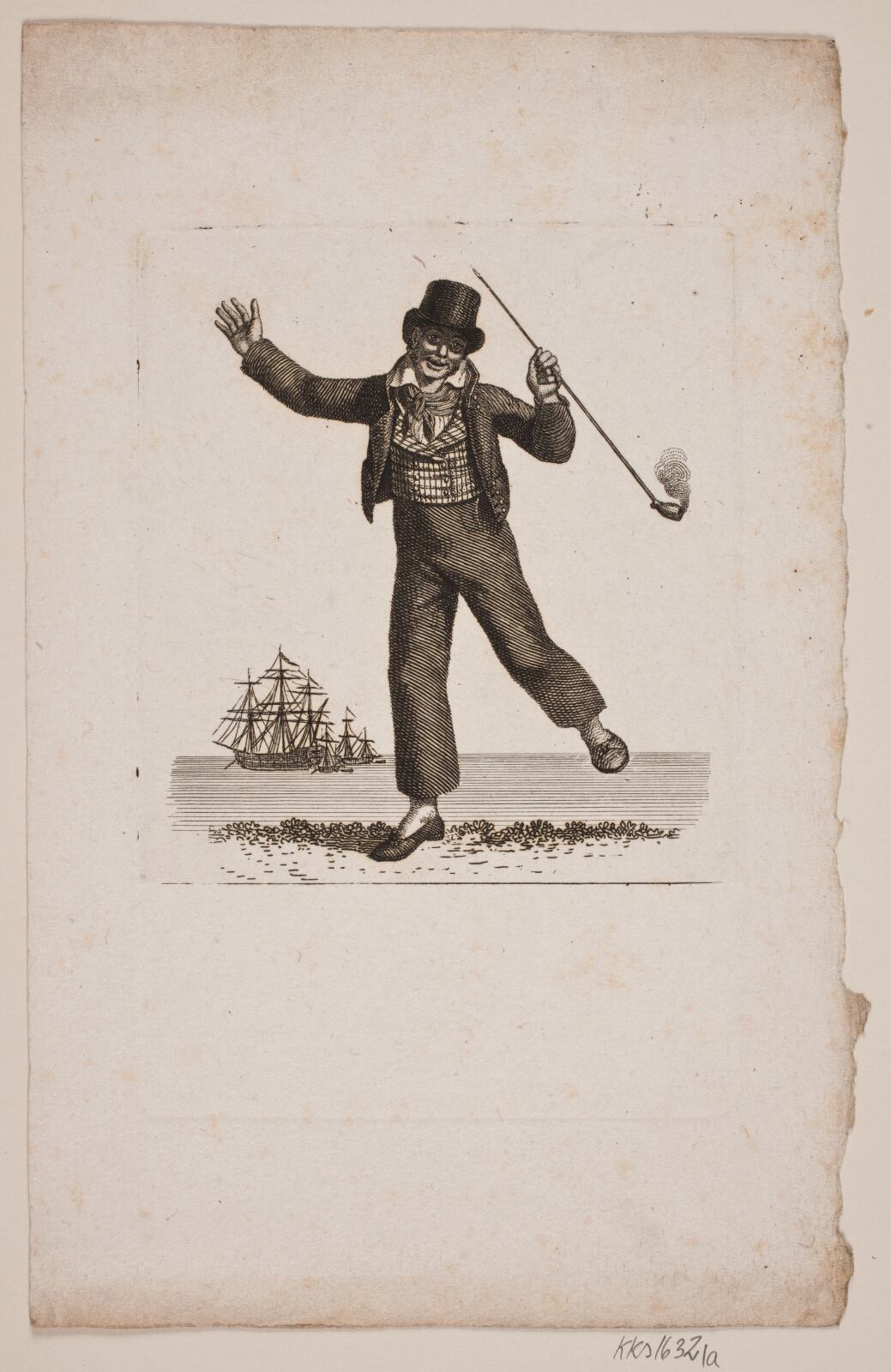 Gerhard Ludvig Lahde, Dansende sømand med pibe