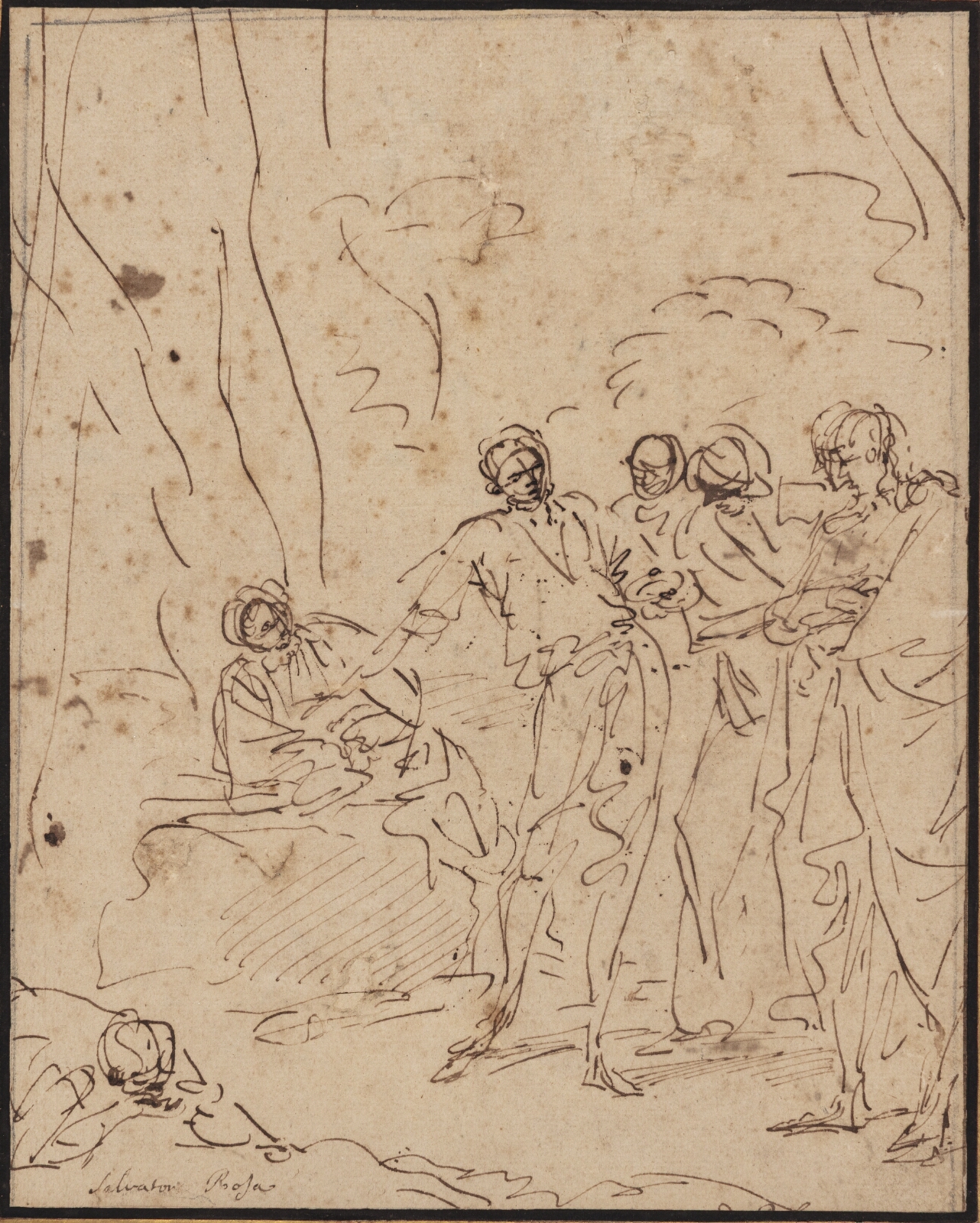 Salvator Rosa, Diogenes bortkaster sin drikkeskål