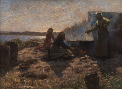 Boiling Train Oil at Nymindegab, Jutland