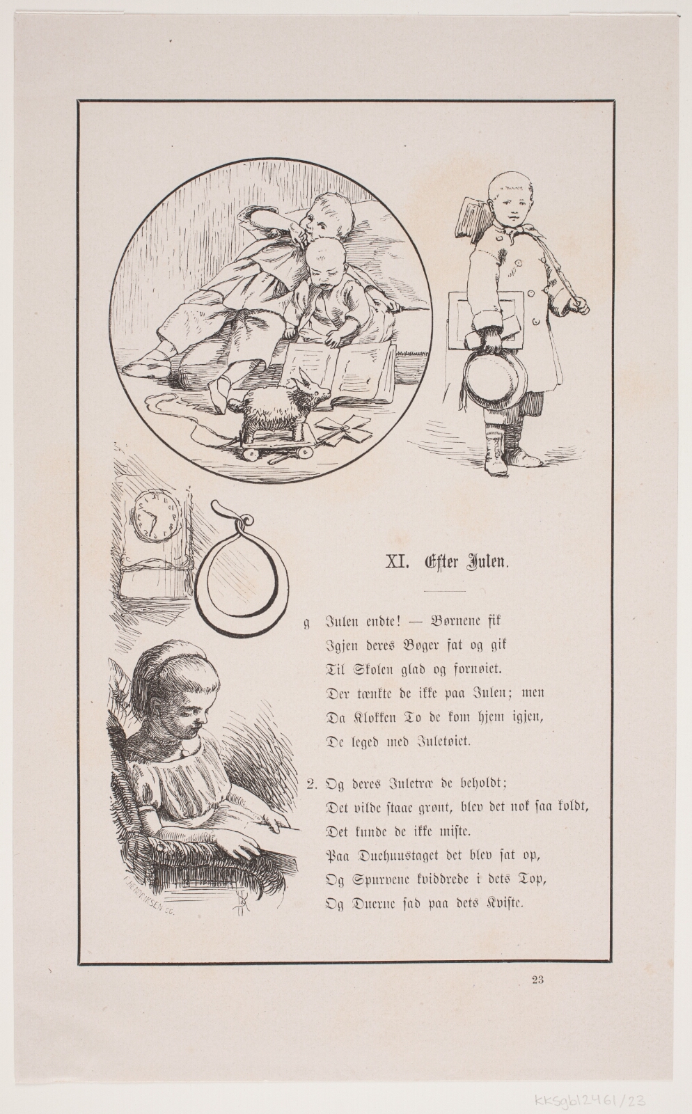 F. Hendriksen, Illustration til Johan Krohn, "Peters jul"