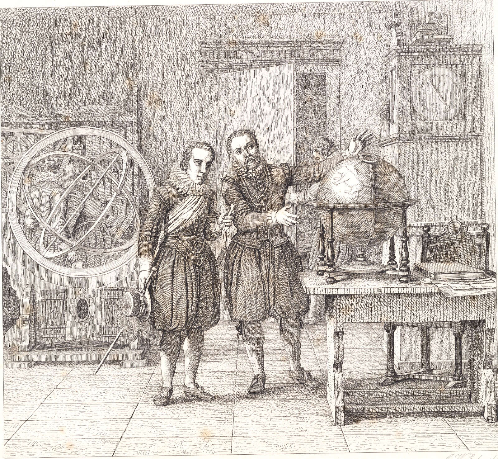 C.W. Eckersberg, Christian 4. i besøg hos Tycho Brahe på Uranienborg