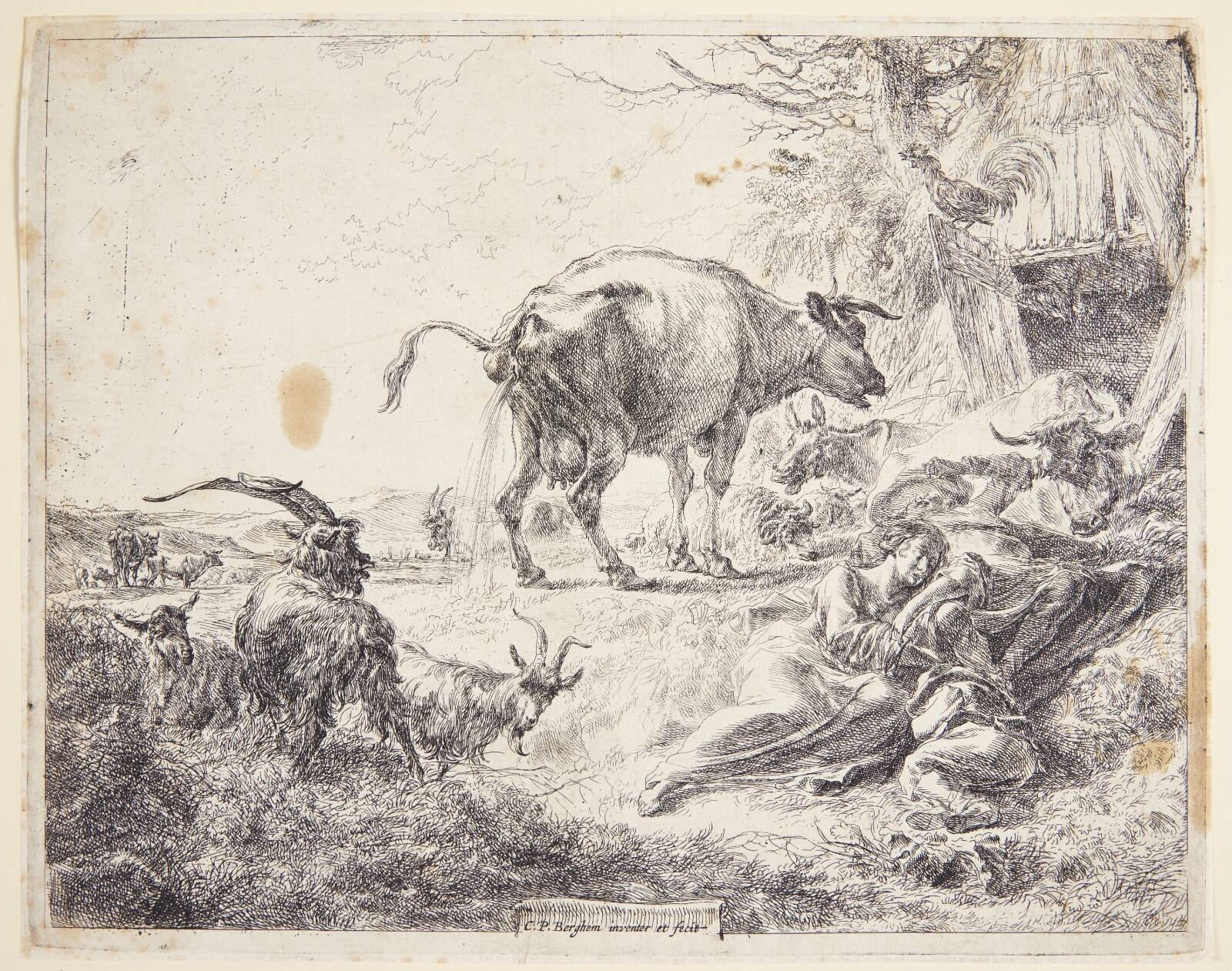 Nicolaes Berchem, Pissende ko