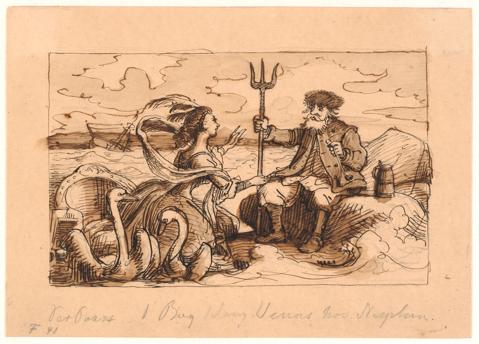 Wilhelm Marstrand, Peder Paars 1. bog 1. sang. Venus hos Neptun