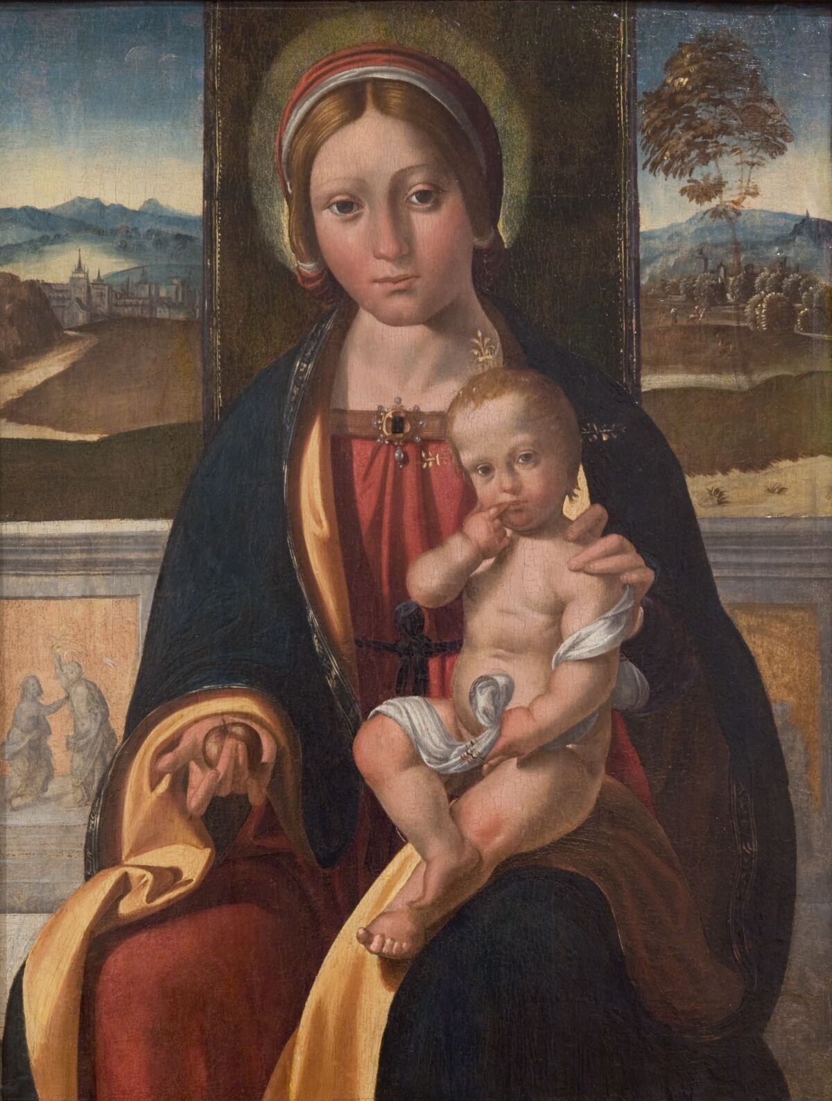 Madonna med barnet 1497 1500 benvenuto tisi da garofalo boccaccio