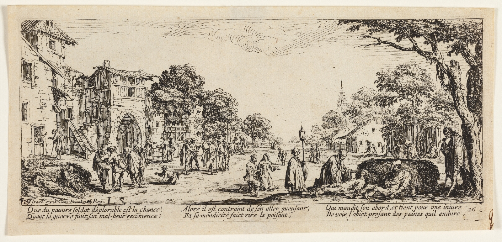 Jacques Callot, Tiggere og sultende ved en vej