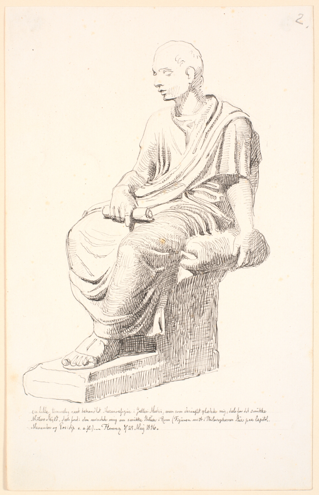 Johan Thomas Lundbye, Studie efter en figur af en siddende mand