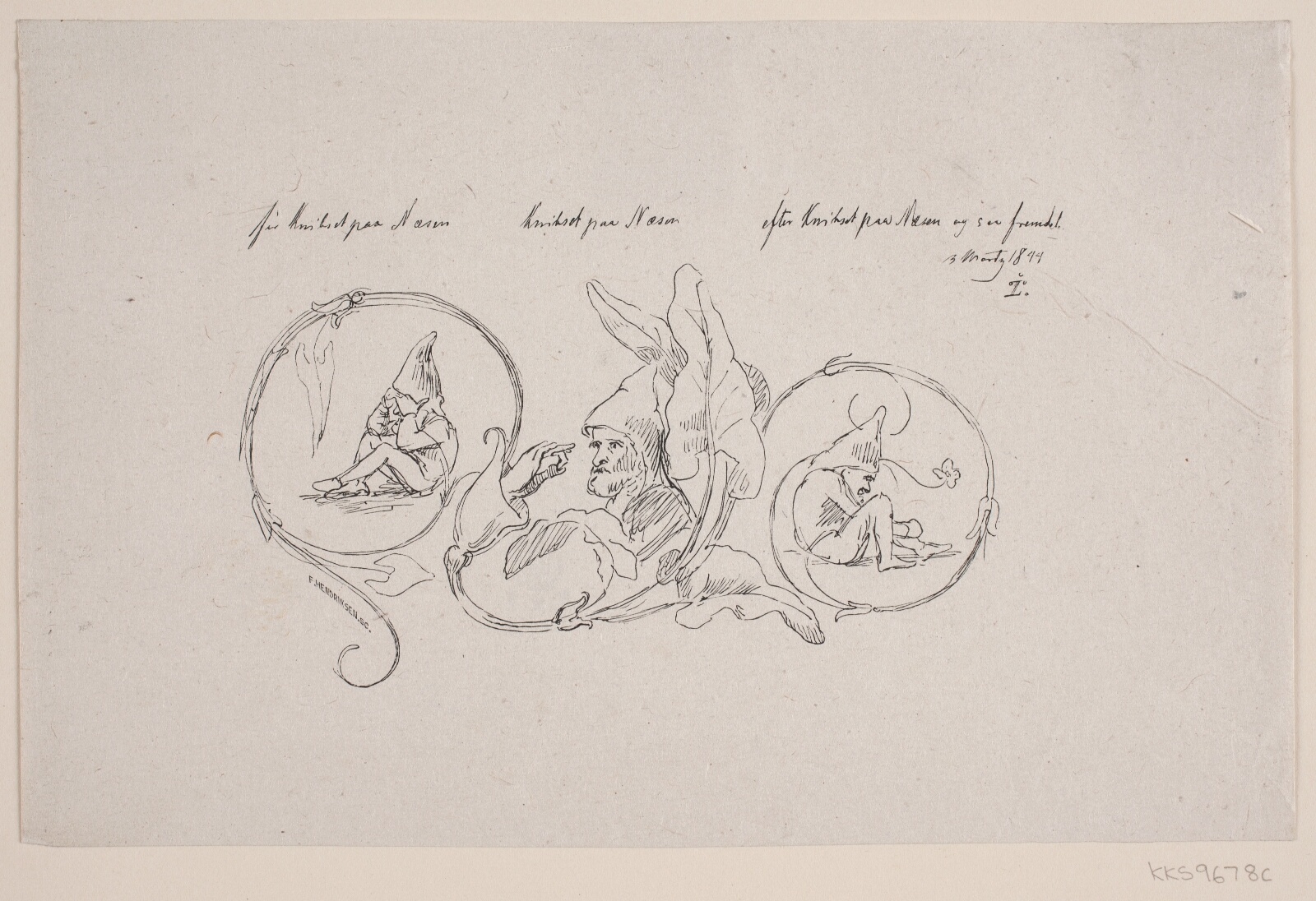 F. Hendriksen, Knibet på Næsen