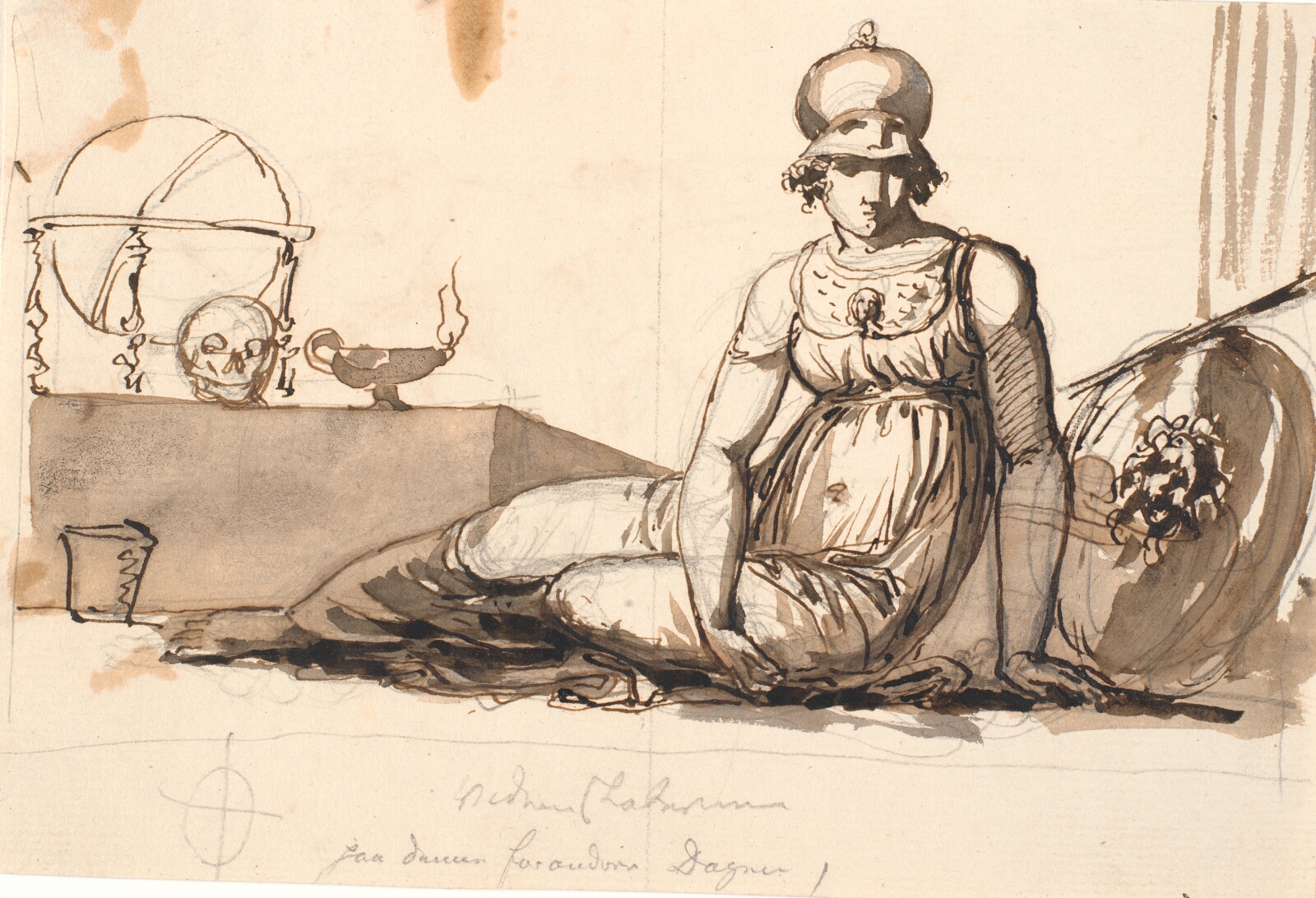 Nicolai Abildgaard, Liggende Athene. Allegori på videnskaberne