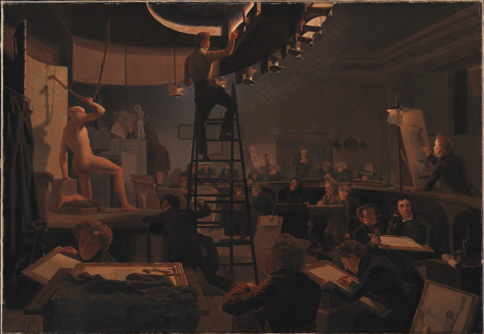 Wilhelm Bendz, Modelskolen på Kunstakademiet