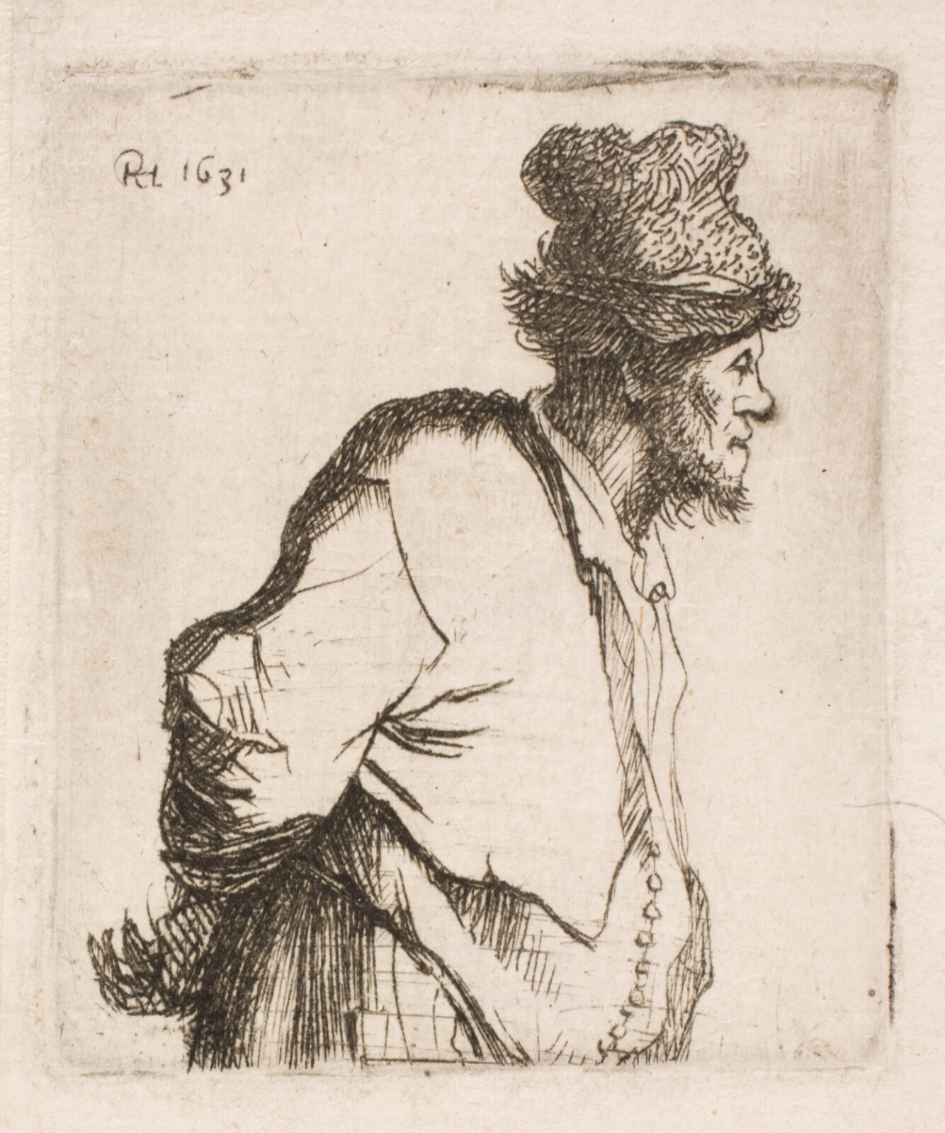 Rembrandt van Rijn, Bonde med hænderne på ryggen