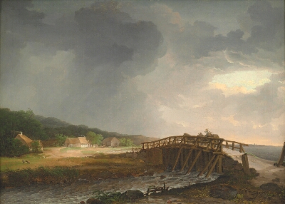 The Bridge across Tryggevælde River with a View of Køge, Zealand